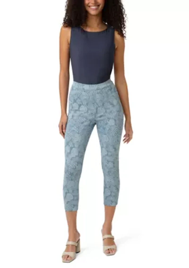 Women's Tonal Ultra Soft Denim Capri Pants