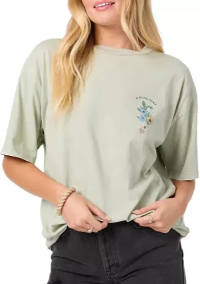 Women's Petal Graphic Oversized T-Shirt