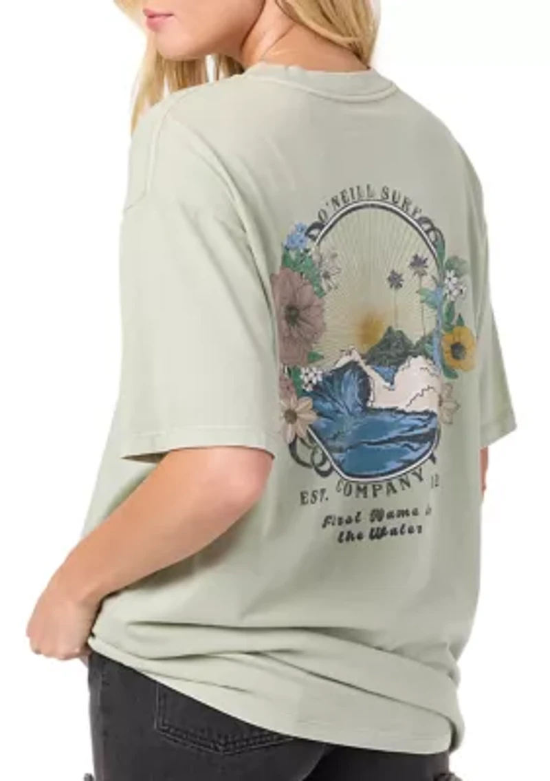 Women's Petal Graphic Oversized T-Shirt