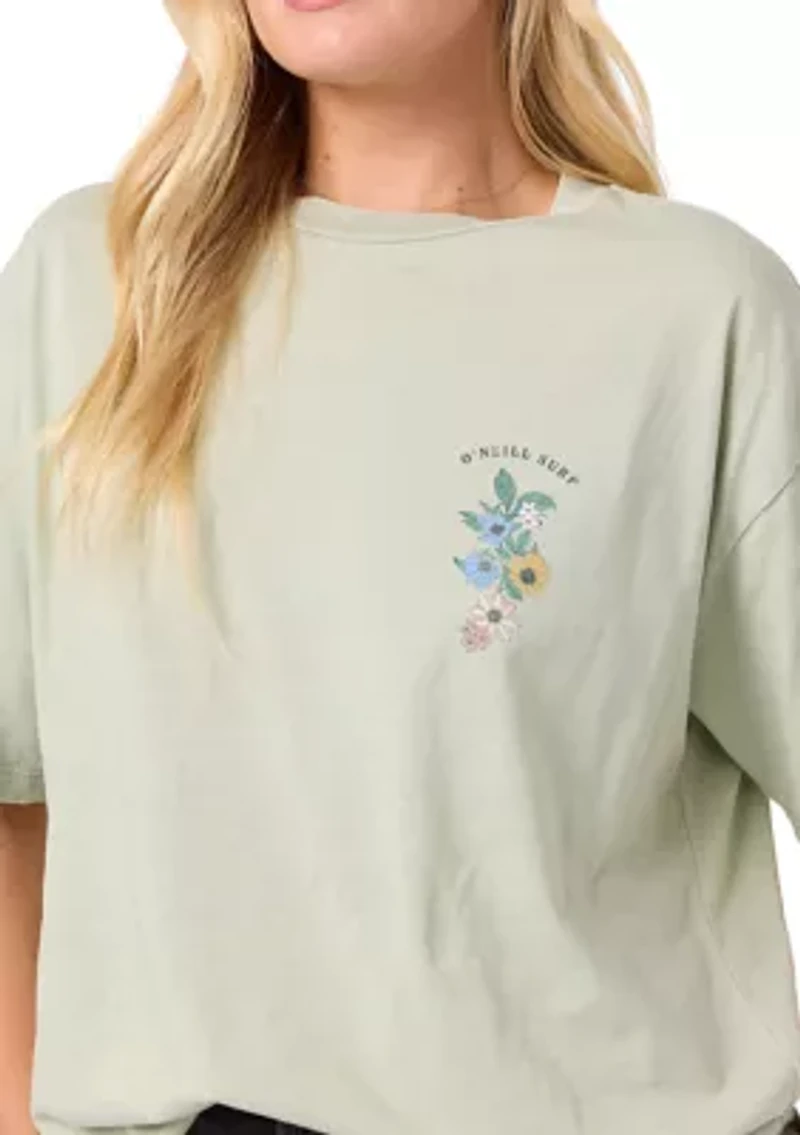 Women's Petal Graphic Oversized T-Shirt