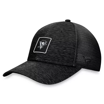 NHL Fanatics Pittsburgh Penguins Authentic Pro Road Trucker Adjustable Hat