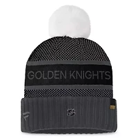 NHL Fanatics Vegas Golden Knights Authentic Pro Rink Cuffed Knit Hat with Pom