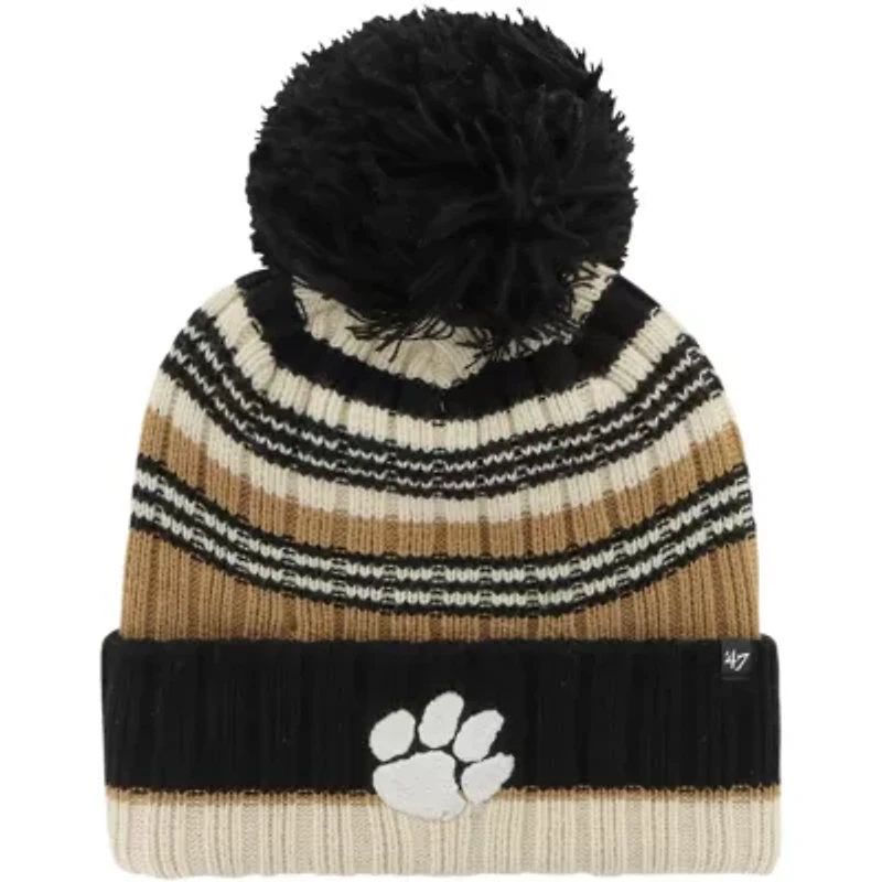 NCAA Clemson Tigers Barista Cuffed Knit Hat with Pom