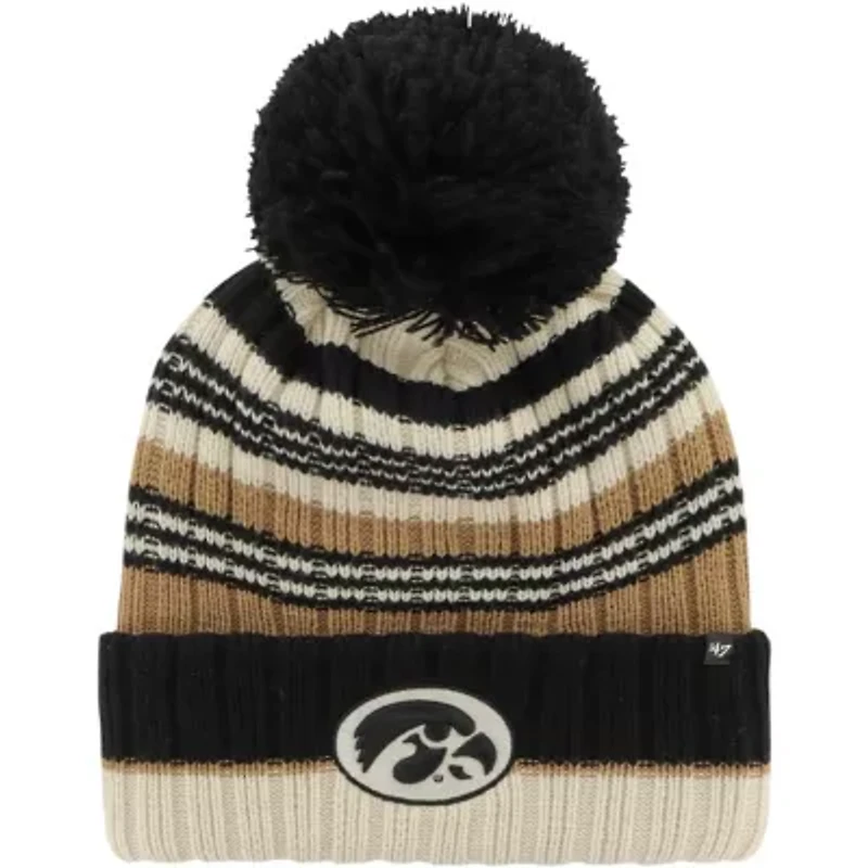 NCAA Iowa Hawkeyes Barista Cuffed Knit Hat with Pom
