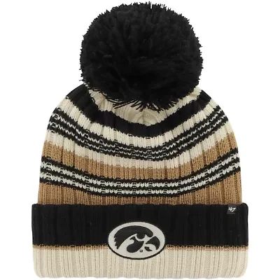 NCAA Iowa Hawkeyes Barista Cuffed Knit Hat with Pom