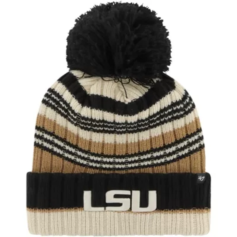 NCAA LSU Tigers Barista Cuffed Knit Hat with Pom