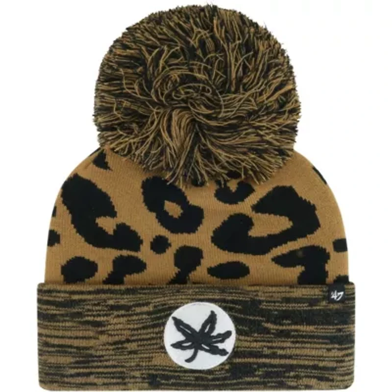 NCAA Ohio State Buckeyes Rosette Cuffed Knit Hat with Pom