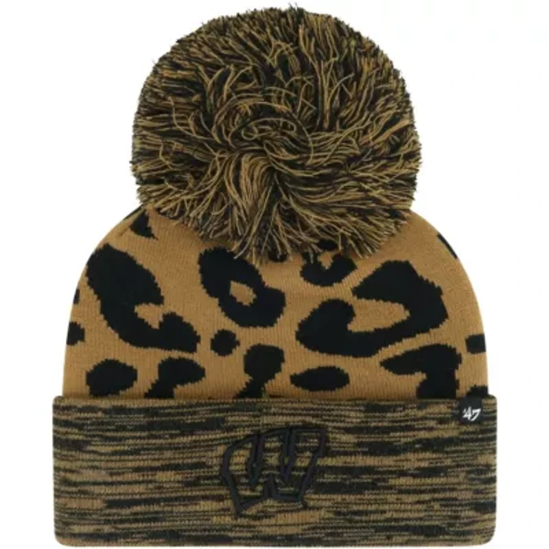 NCAA Wisconsin Badgers Rosette Cuffed Knit Hat with Pom