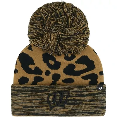 NCAA Wisconsin Badgers Rosette Cuffed Knit Hat with Pom