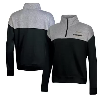 NCAA Wake Forest Demon Deacons Color-Blocked Quarter-Zip Sweatshirt