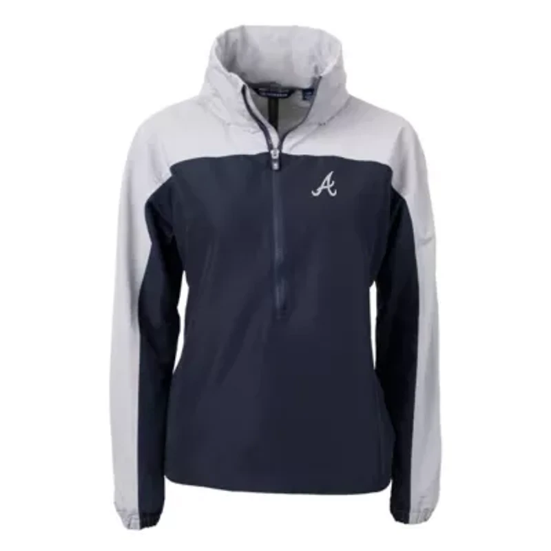 MLB Atlanta Braves Charter Eco Recycled Half-Zip Anorak Jacket
