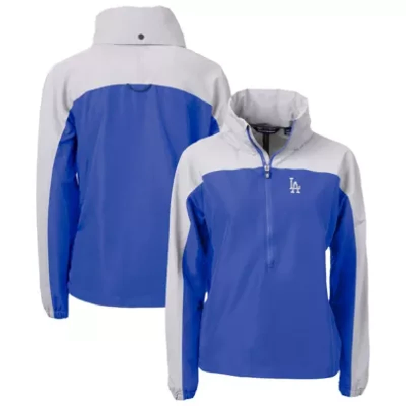 MLB Los Angeles Dodgers Charter Eco Recycled Half-Zip Anorak Jacket