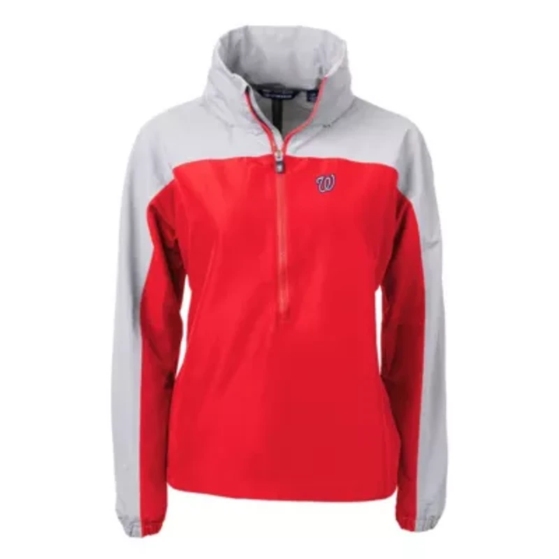 MLB Washington Nationals Charter Eco Recycled Half-Zip Anorak Jacket