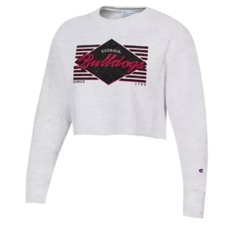 NCAA Georgia Bulldogs Reverse Weave Cropped Pullover Sweatshirt