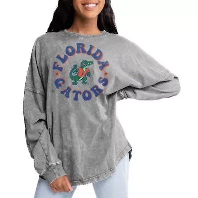 NCAA Florida Gators Playing Around Faded Wash Oversized Long Sleeve T-Shirt