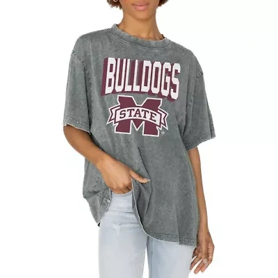 NCAA Mississippi State Bulldogs Solid Defense Oversized T-Shirt