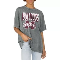 NCAA Mississippi State Bulldogs Solid Defense Oversized T-Shirt