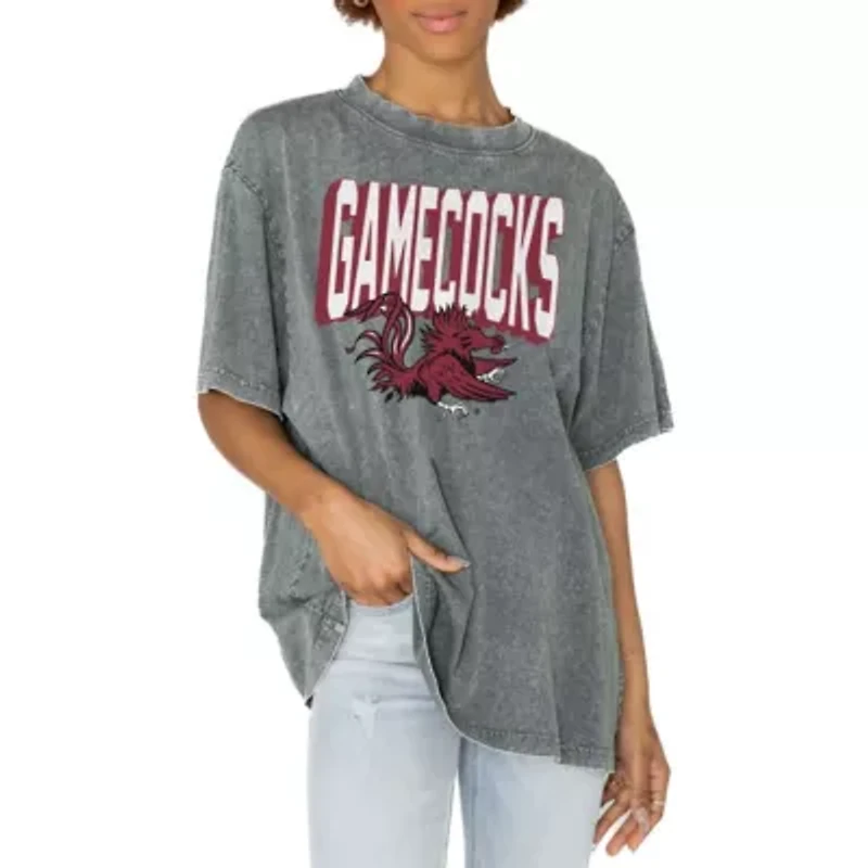 NCAA South Carolina Gamecocks Solid Defense Oversized T-Shirt