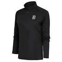 MLB Detroit Tigers Brushed Metallic Tribute Half-Zip Pullover Top