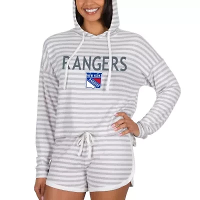 NHL New York Rangers Visibility Long Sleeve Hoodie T-Shirt & Shorts Set