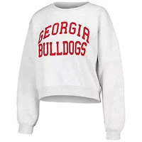 NCAA Georgia Bulldogs Core Chenille Cropped Pullover Sweatshirt