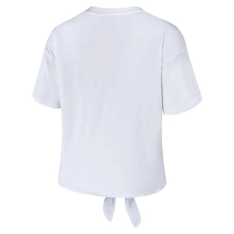 NCAA South Carolina Gamecocks Striped Front Knot Cropped T-Shirt