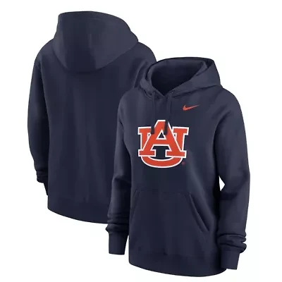 NCAA Nike Auburn Tigers Wordmark Club Fleece Pullover Hoodie