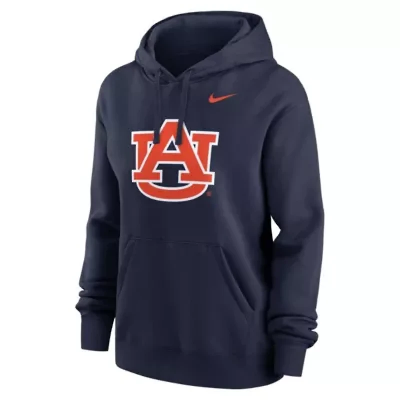 NCAA Nike Auburn Tigers Wordmark Club Fleece Pullover Hoodie