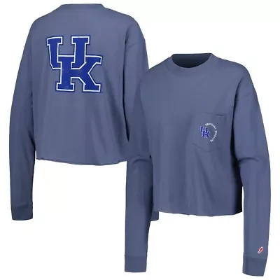 NCAA Kentucky Wildcats Clothesline Midi Long Sleeve Cropped T-Shirt