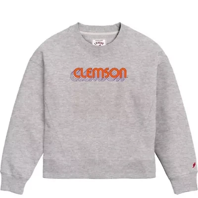 NCAA Clemson Tigers Boxy Pullover Sweatshirt