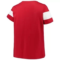 Alabama Crimson Tide NCAA Plus Arched City Sleeve Stripe V-Neck T-Shirt