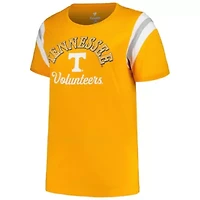 NCAA Tennessee Volunteers Plus Striped Tailgate Scoop Neck T-Shirt