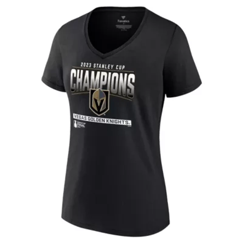 NHL Fanatics Vegas Golden Knights 2023 Stanley Cup s Signature Roster V-Neck T-Shirt