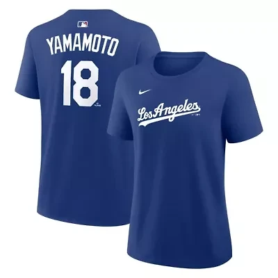 MLB Nike Yoshinobu Yamamoto Los Angeles Dodgers Name & Number T-Shirt