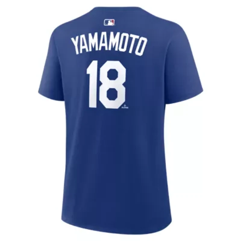 MLB Nike Yoshinobu Yamamoto Los Angeles Dodgers Name & Number T-Shirt