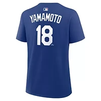 MLB Nike Yoshinobu Yamamoto Los Angeles Dodgers Name & Number T-Shirt