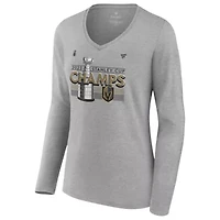 NHL Fanatics Vegas Golden Knights 2023 Stanley Cup s Locker Room Long Sleeve V-Neck T-Shirt