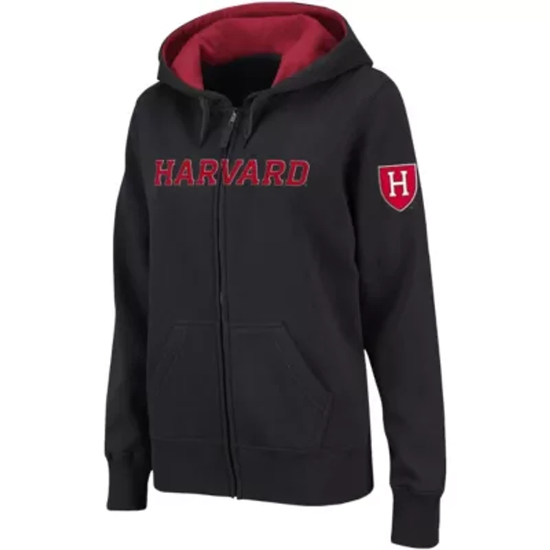Harvard Crimson NCAA Arched Name Full-Zip Hoodie