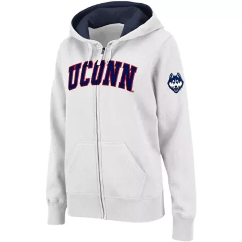 Connecticut Huskies NCAA UConn Arched Name Full-Zip Hoodie