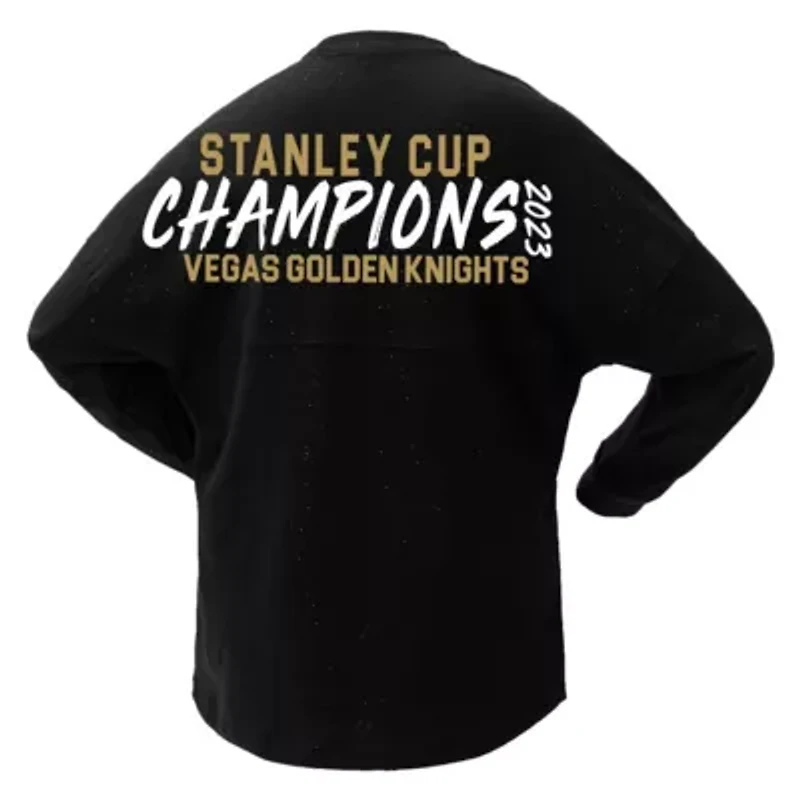 NHL Fanatics Vegas Golden Knights 2023 Stanley Cup s Sparkle Long Sleeve T-Shirt