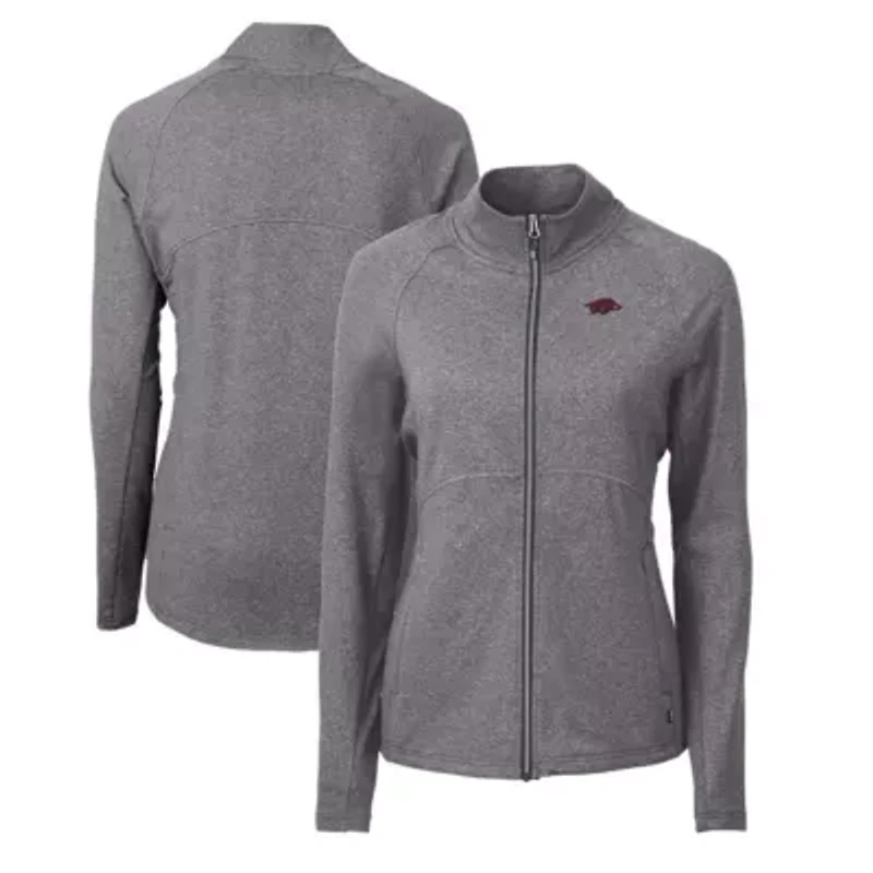 NCAA Heather Arkansas Razorbacks Adapt Eco Knit Recycled Full-Zip Jacket
