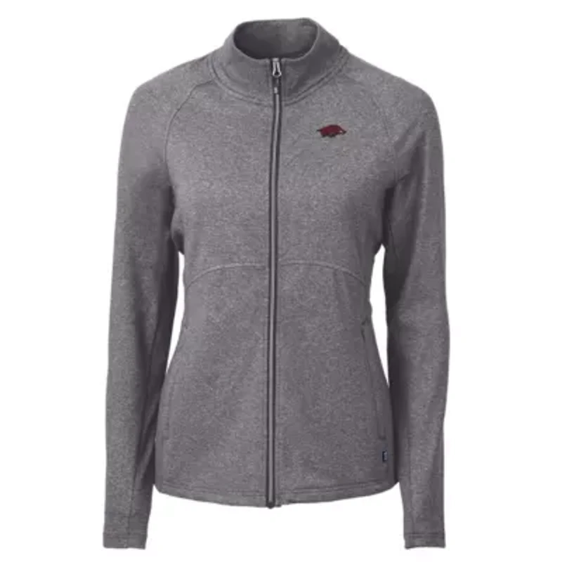 NCAA Heather Arkansas Razorbacks Adapt Eco Knit Recycled Full-Zip Jacket