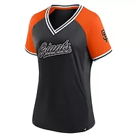 MLB Fanatics San Francisco Giants Glitz & Glam League Diva Raglan V-Neck T-Shirt