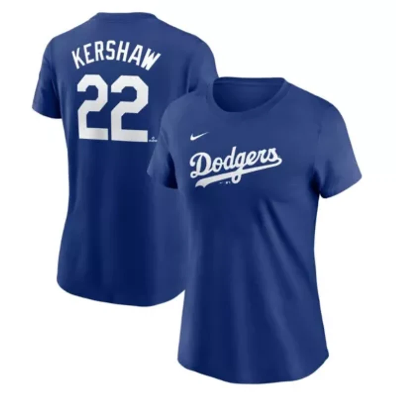 MLB Nike Clayton Kershaw Los Angeles Dodgers Fuse Name & Number T-Shirt