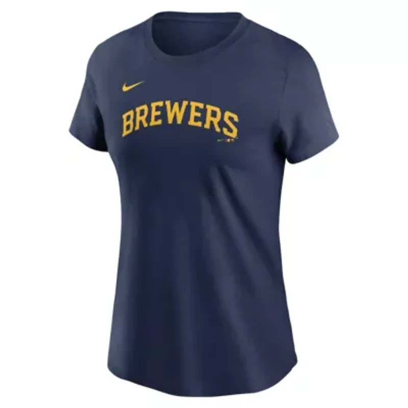 MLB Nike Christian Yelich Milwaukee Brewers Fuse Name & Number T-Shirt