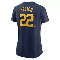 MLB Nike Christian Yelich Milwaukee Brewers Fuse Name & Number T-Shirt