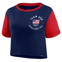 Olympics Fanatics Team USA Circle Badge Cropped Fashion T-Shirt