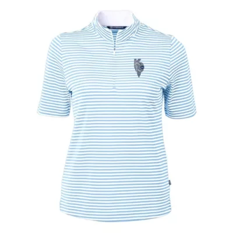 MLB Light Kansas City Royals Connect DryTec Virtue Eco Pique Stripe Recycled Quarter-Zip Pullover Top