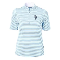 MLB Light Kansas City Royals Connect DryTec Virtue Eco Pique Stripe Recycled Quarter-Zip Pullover Top