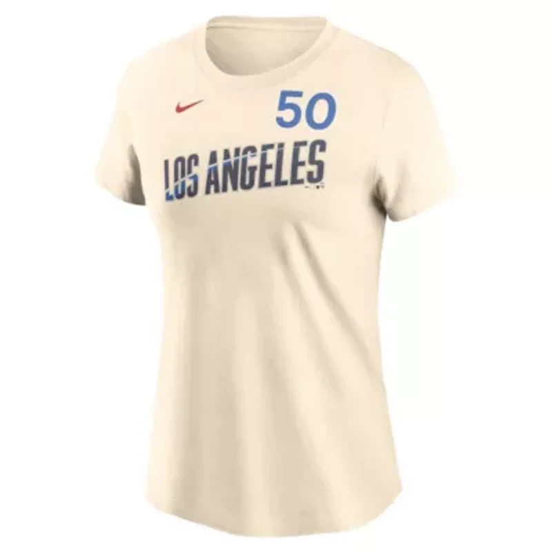 MLB Nike Mookie Betts Los Angeles Dodgers 2024 City Connect Fuse Name & Number T-Shirt